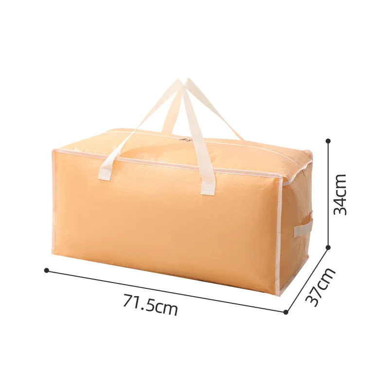 Hot Moving Packing Bags, Dustproof and Moisture-proof Quilt Bags, Large Clothes Storage Bags, Large-capacity Quilt Storage Bag Zpaxo Orange-yellow