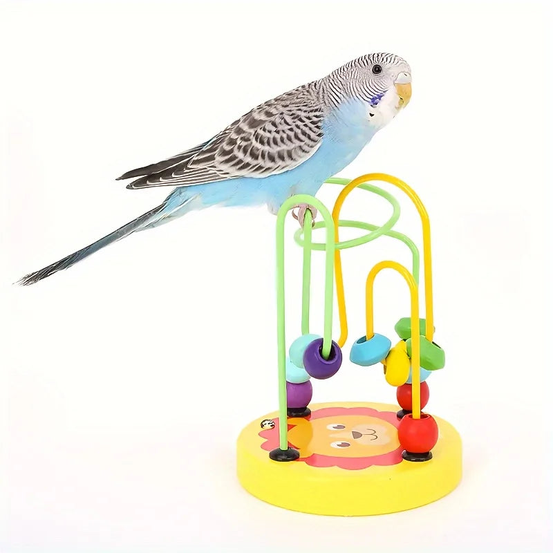 Bird Training Toy Supplies Lovebird Foraging Rings Educational Puzzle Zpaxo