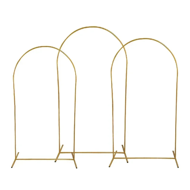 Hot 1PCS Gold Wedding Arch Stand, Party Decor Balloon Arch, 2025 New Frame Backdrop Holder Bracket,Size 4FT 5FT 6FT 6.6FT 7.2FT Zpaxo