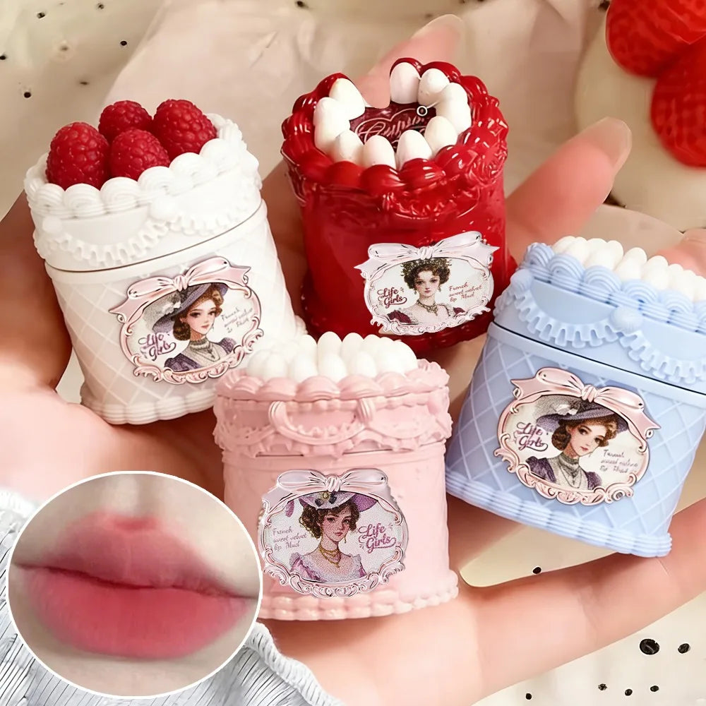 French Sweetheart Cake Matte Lip Gloss Velvet Mousse Mud Soft Focus Zpaxo