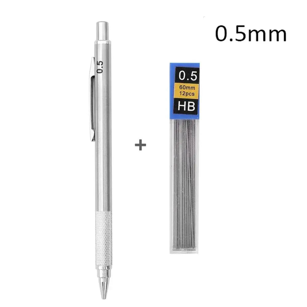 0 3 5 7 9 1 Metal Mechanical Pencil 2B HB Lead Art Sketch Drawing