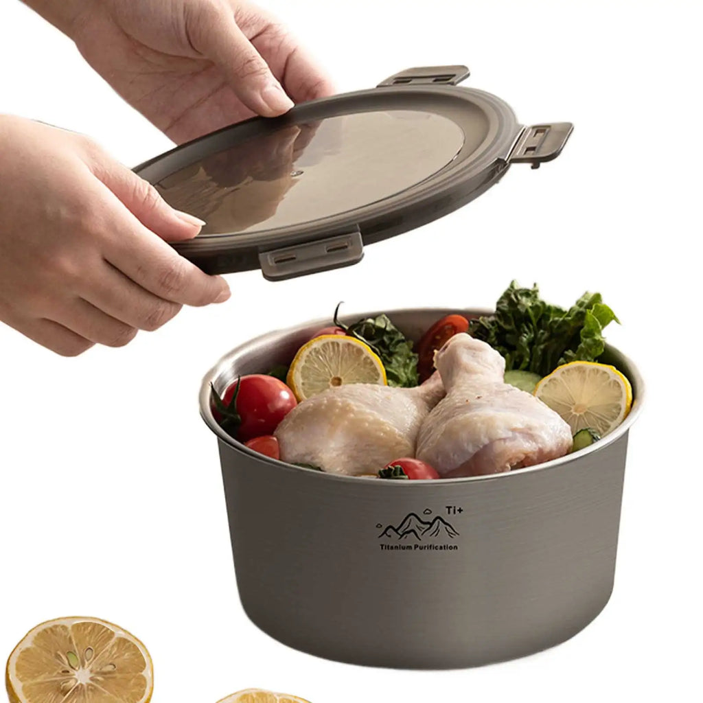Metal Bento Box Stainless Steel Round Fresh-keeping Food Storage Leak