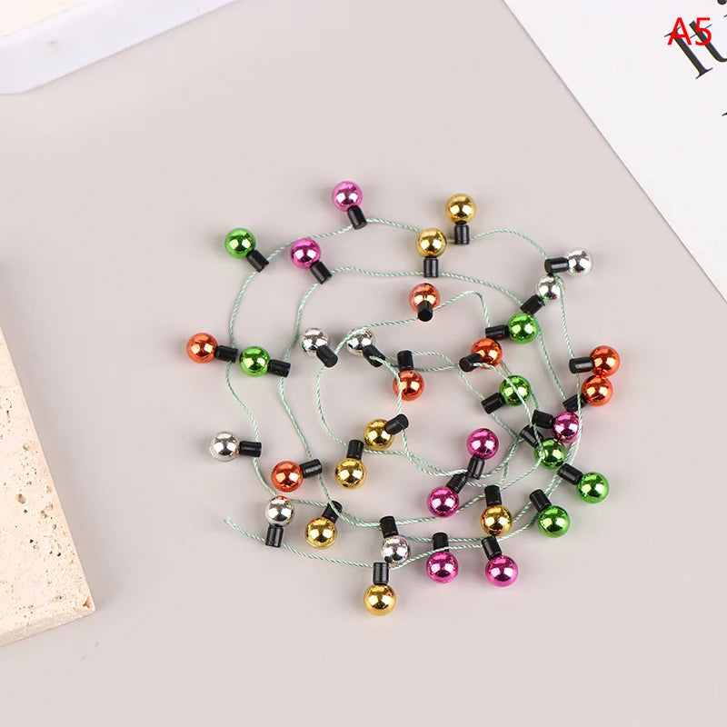 ▶1:12 Dollhouse 1 String Of Fake Lights Christmas Good Decoration Miniature Furniture Accessories Mini String Lights Zpaxo A5