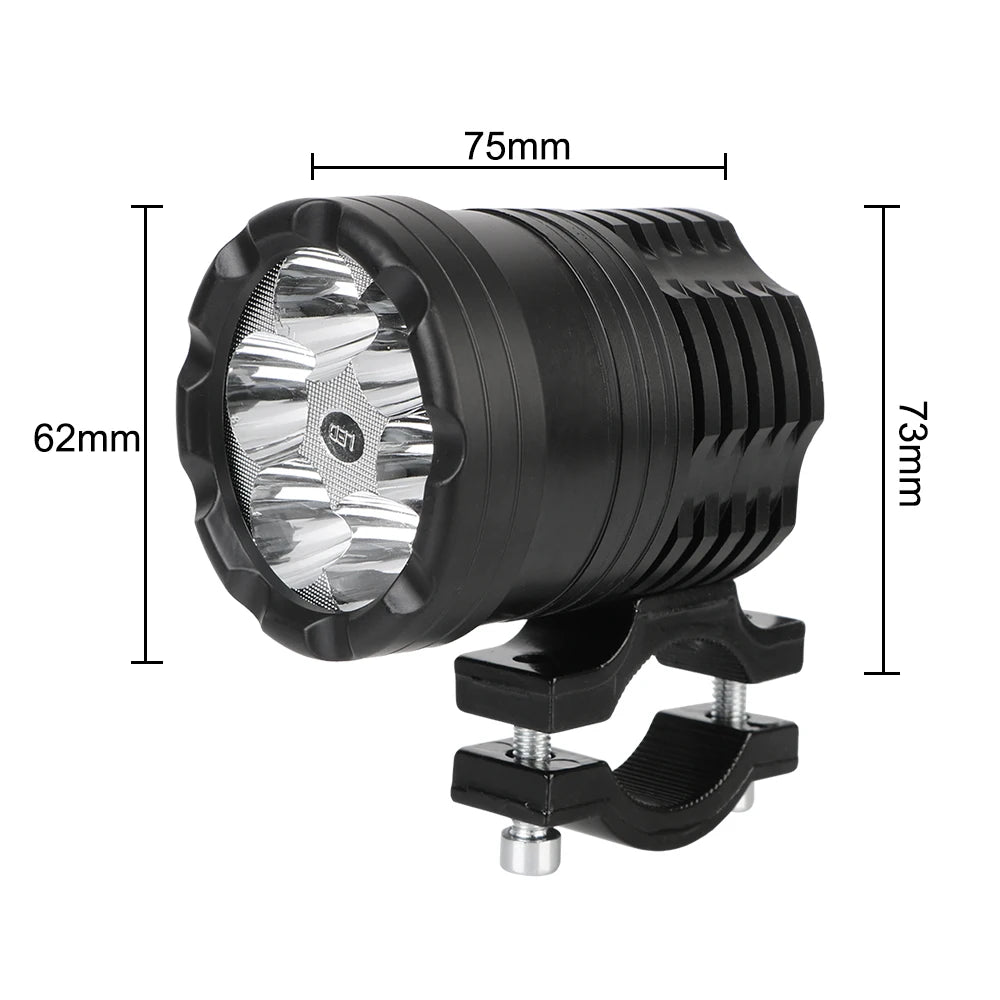 12V Motorcycle Light for BMW Honda Kawasaki Cafe Racer Auxiliary Fog Lamps LED Headlight Spotlight Assembly Driving Lamp Zpaxo