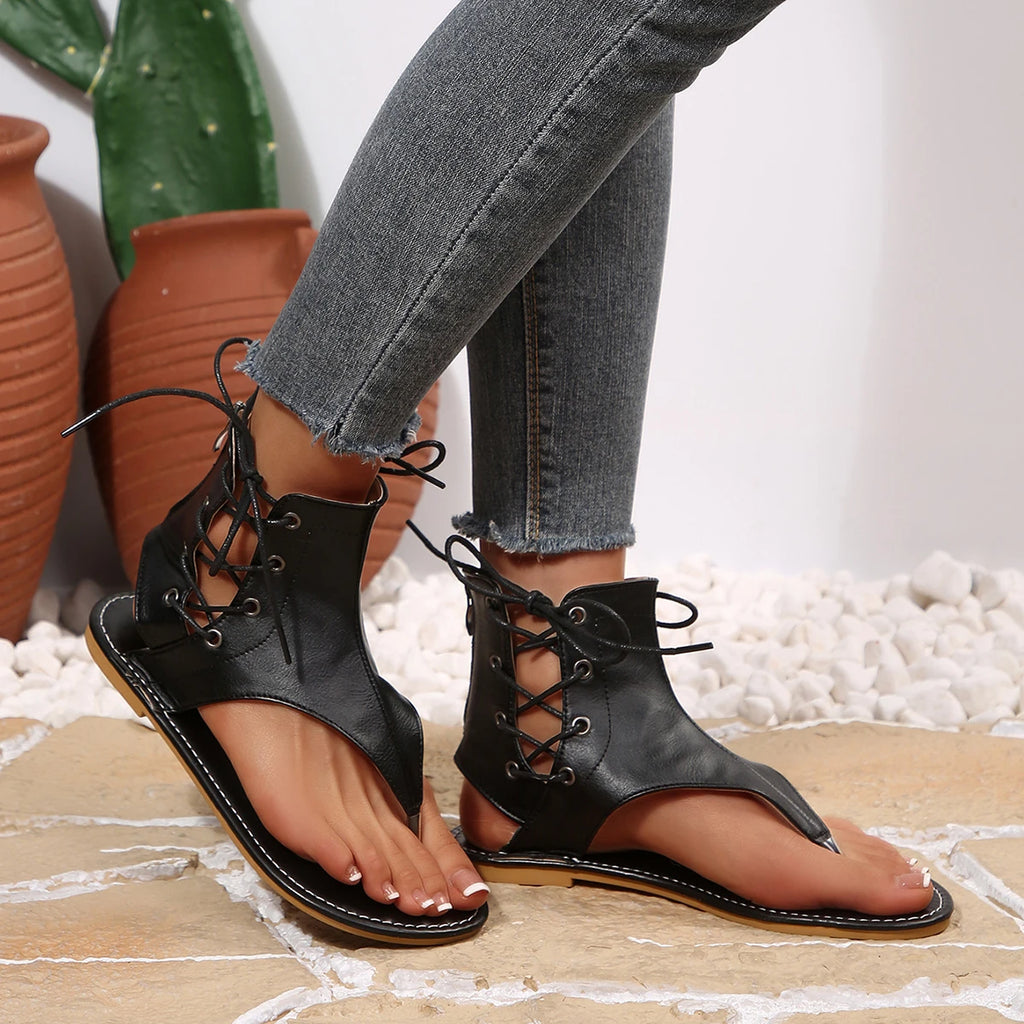 2025 New Women Minimalist Sandals Leather Open Toe Ladies Beach Shoes Lightweight Soft Shoes for Women Lightweight Sexy Sandals Zpaxo