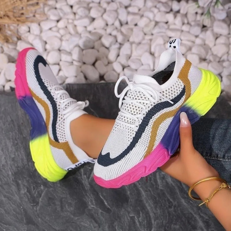 Women Mesh Shoes Summer Casual Sneakers Women New Style Two-color Single Shoes Versatile Fashionable Designer Women Sneakers Zpaxo ginger yellow 35