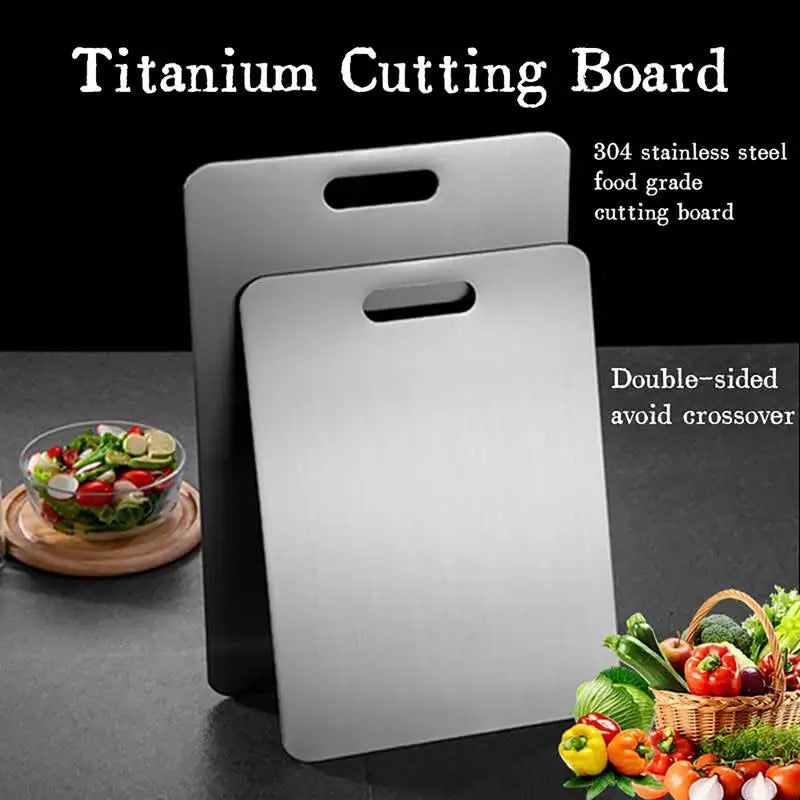 Titanium Cutting Board 304 Stainless Steel Double-sided Kitchen