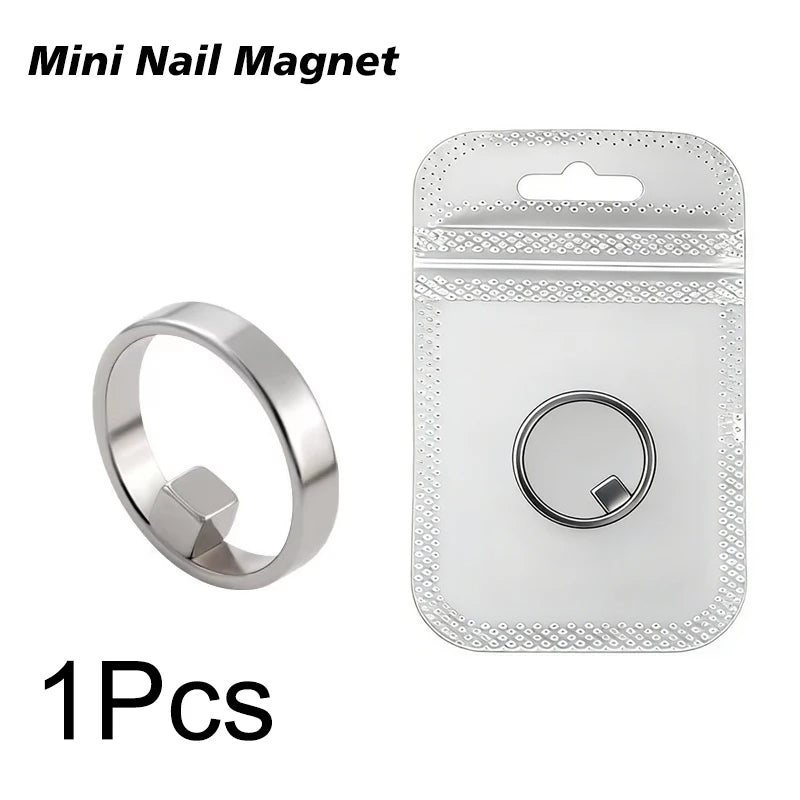 New Circular Cat Eye Nail Magnet Strong Nail Art Magnetic Gel Polish Guide Tool DIY Magnetic Nail Helper Manicure Design Zpaxo A