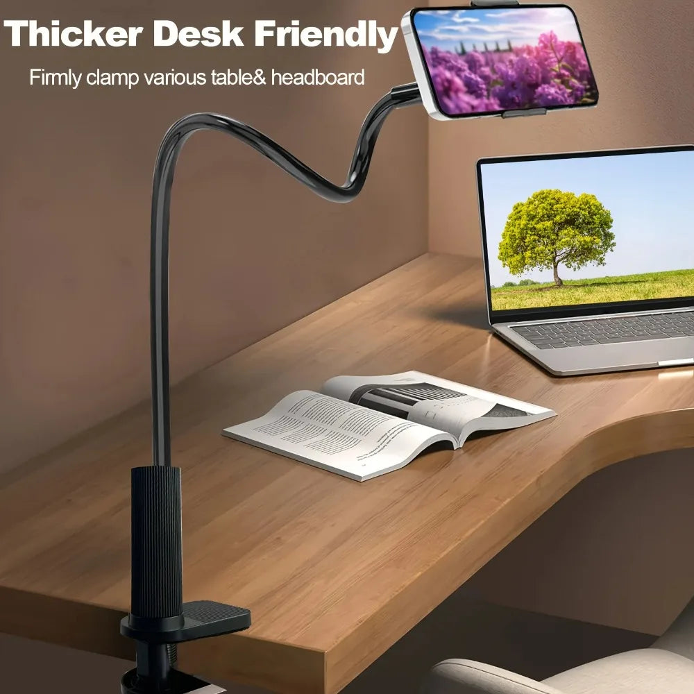 Flexible Gooseneck Phone Holder Long Arm Clamp Designed Lazy Use