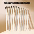 5/6/8/10pcs Natural Eye Makeup Brushes Set Detail Eyeshadow Brush Makeup Brush White Ultra Soft Eyeshadow Eyeliner Makeup Tool Zpaxo 10pcs
