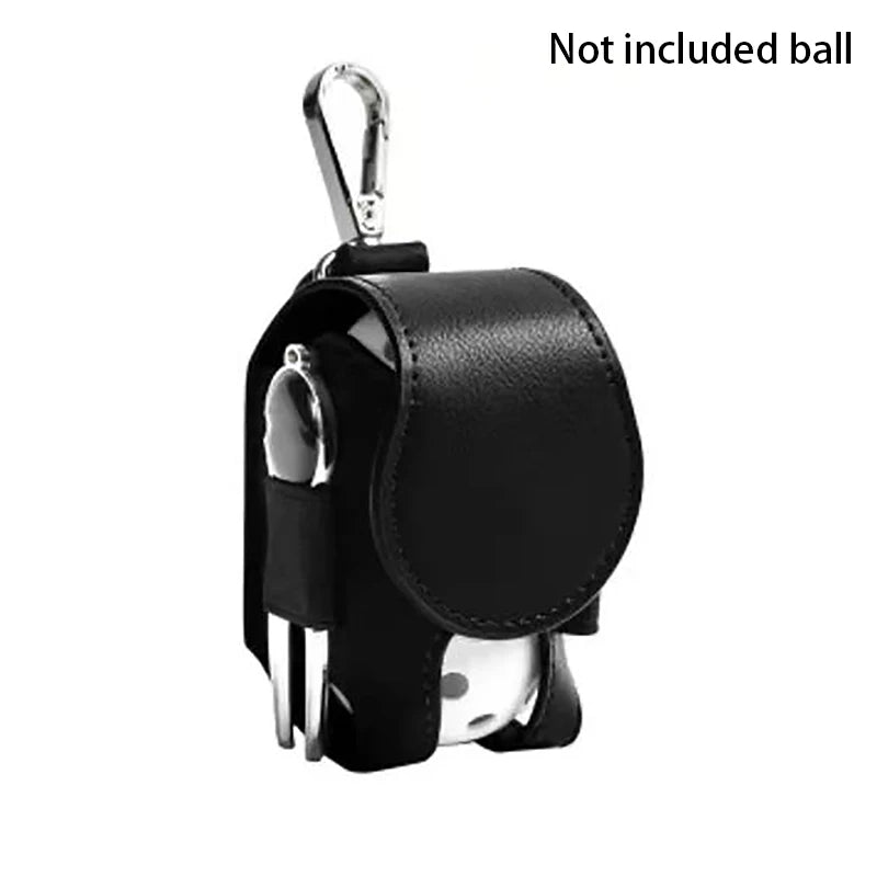 Mini Golf Ball & Tee Bag – PU Leather Belt Clip Waist Pouch