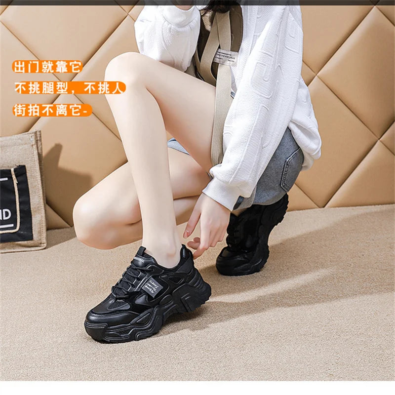 CINESSD Sneakers All-match Shoes Women Vulcanize Light Thick-soled Zpaxo