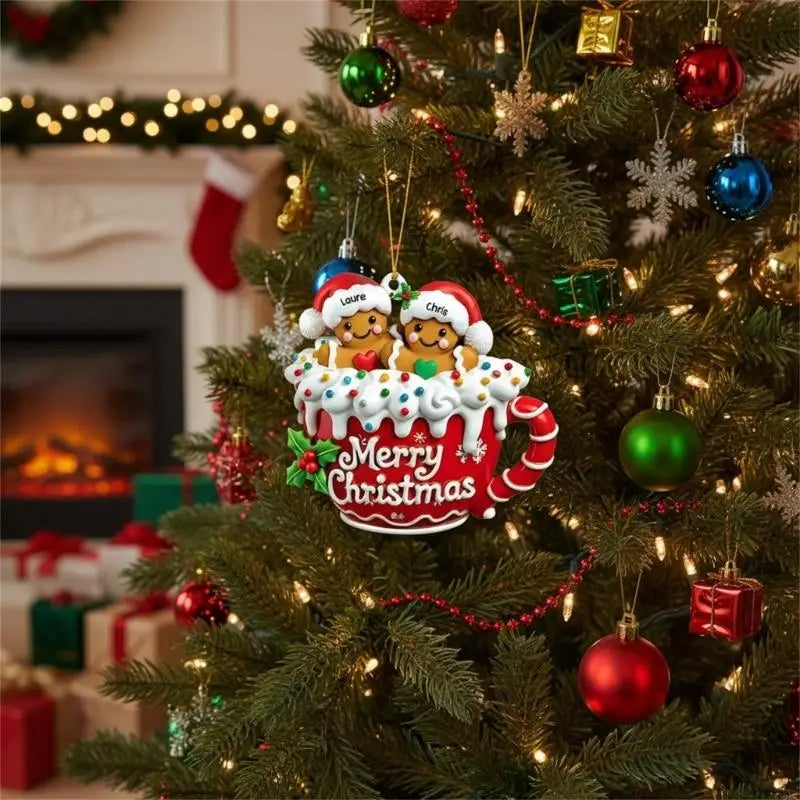Holiday Decoration Acrylic Gingerbreads Cookie Hanging Ornament