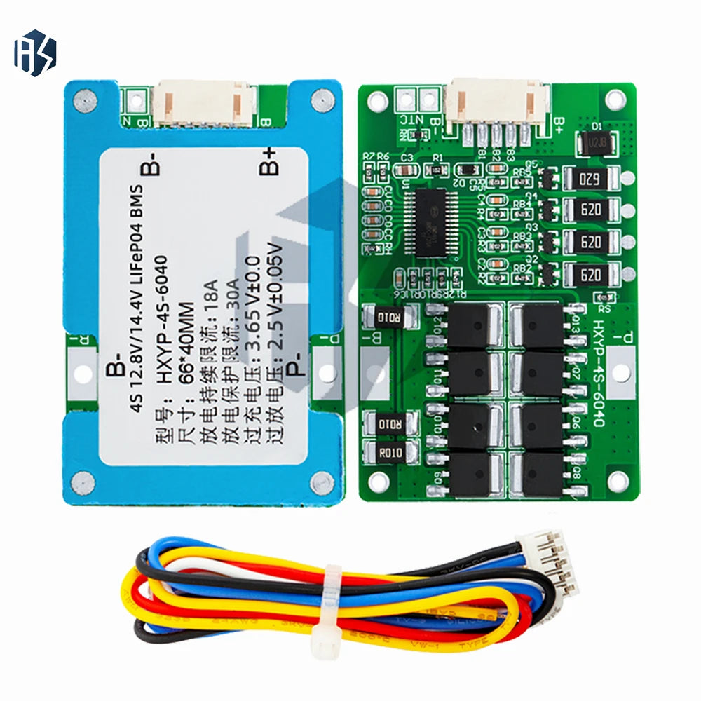 4S 3 2V 7V 18650 20A Lifepo4 Battery Balanced BMS Board Cable Zpaxo