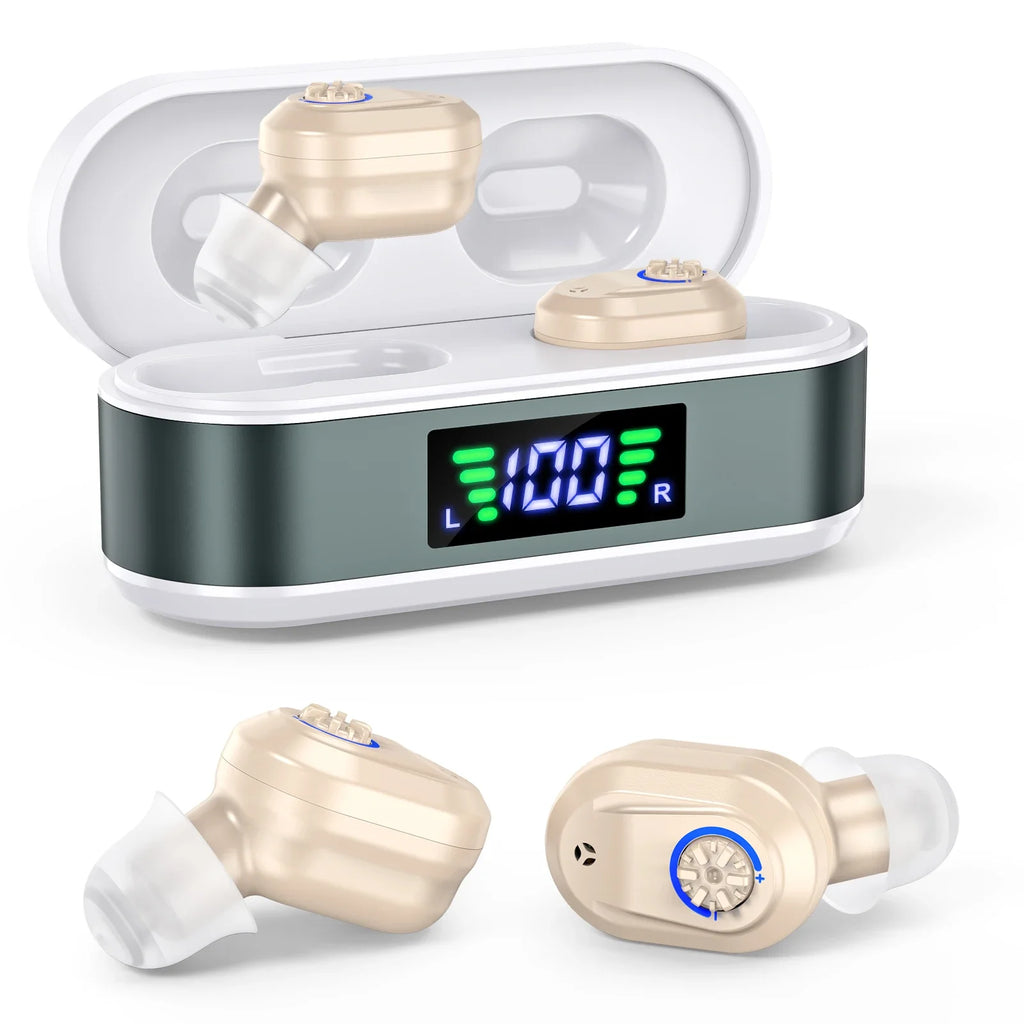 CIC Rechargeable Noise Cancelling Hearing Aid Elderly Sound Amplifier