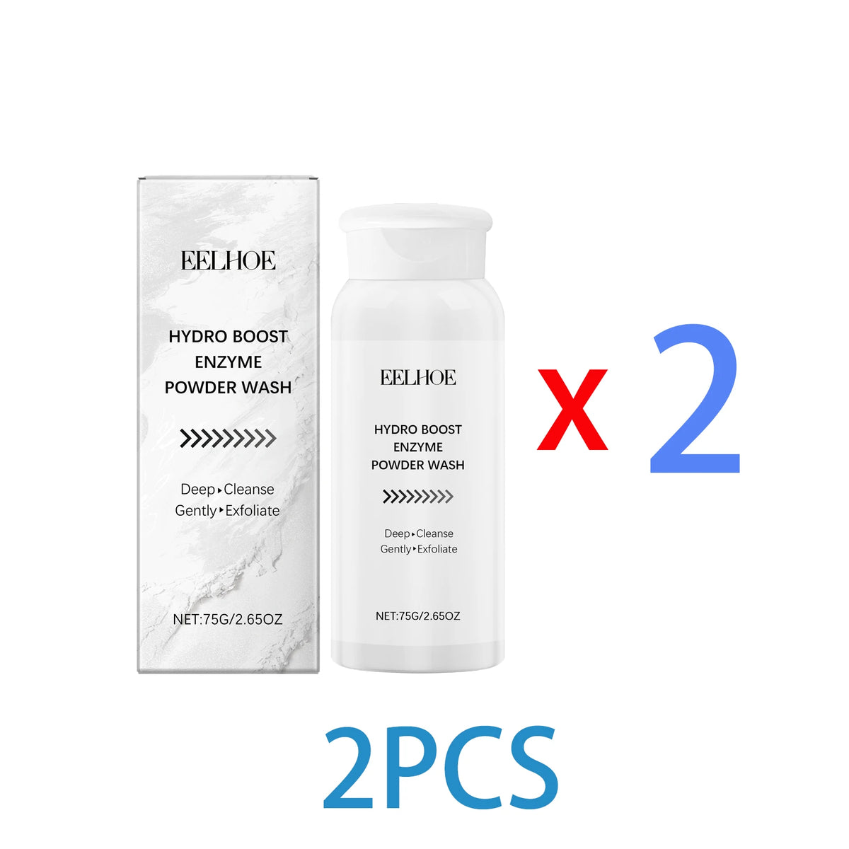 Gentle Enzyme Face Wash Powder Exfoliating for Sensitive Skin Brightening Cleanser Removes Oil Impurities Travel Friendly 75g Zpaxo 2PCS