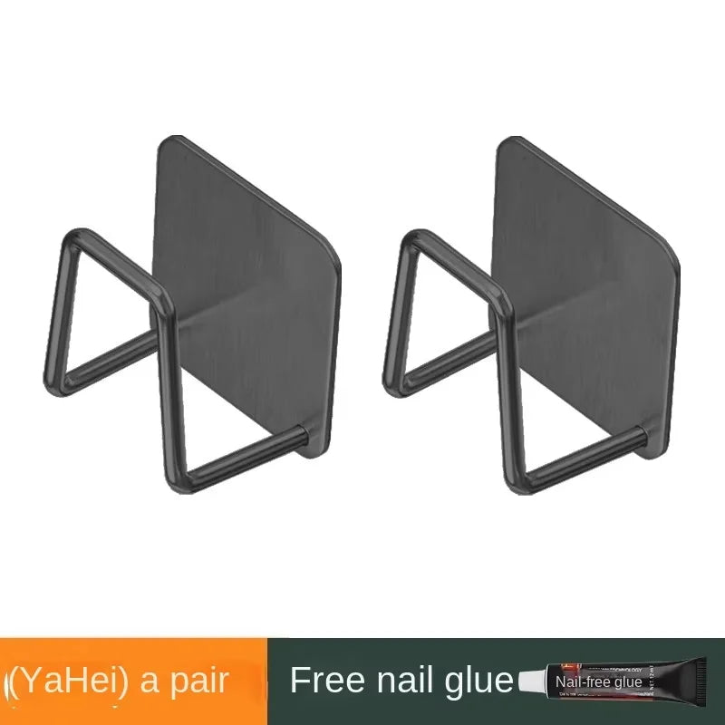 2pcS Stainless Steel Sink Sponge Rack For Sponge Steel Wire Ball Draining Paste The Inner Wall Of The Sink Kitchen Supplies Zpaxo black2pcs
