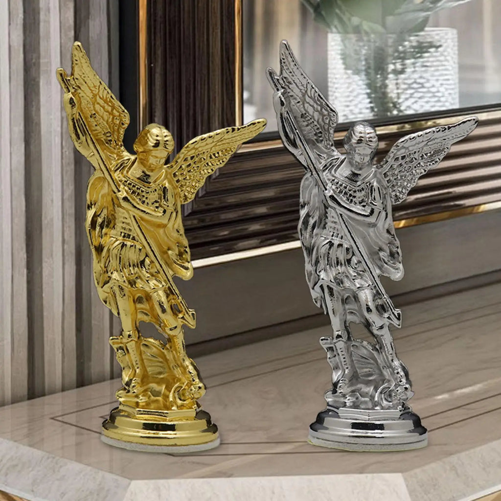 1Pc Figure Statue Defeated Lucifer Tramples Statue Home Decoration Religious Collectible Figure Arcangel Statue Angel Sculpture Zpaxo
