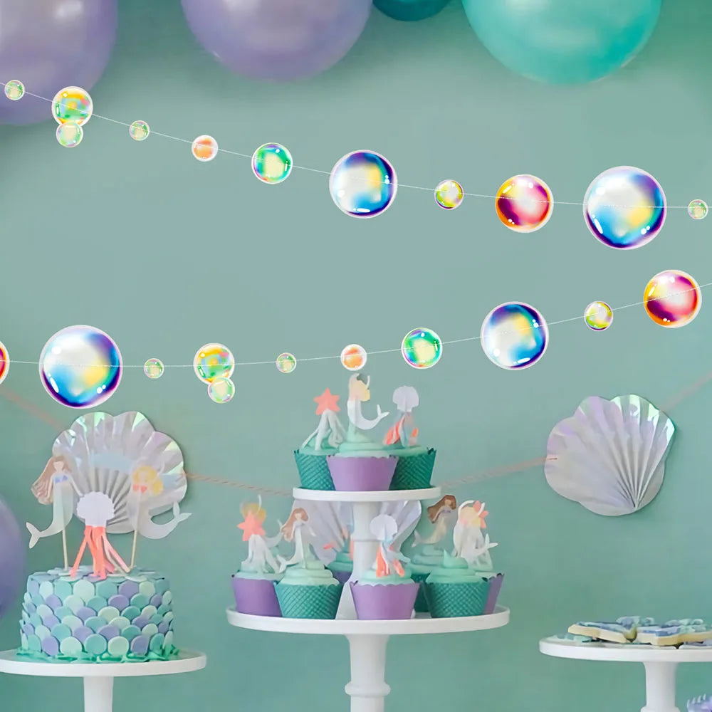 2M Colorful Bubble Garlands Ocean Themed Party Hanging Banner Under