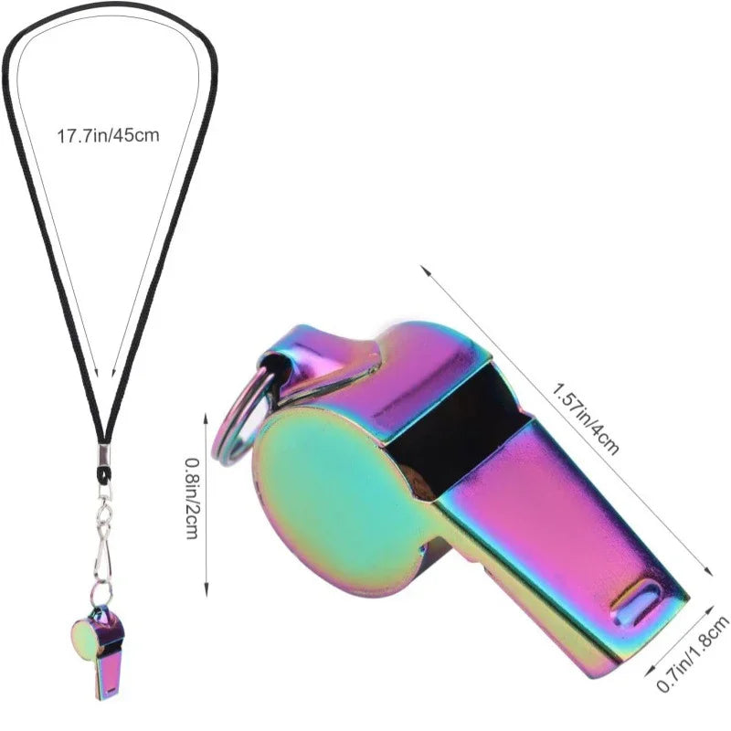 Outdoor Survival Whistle High Quality Stainless Steel Black Rose Golden Whistle Hanging Neck Sports Whistle Lifeguard Whistle Zpaxo