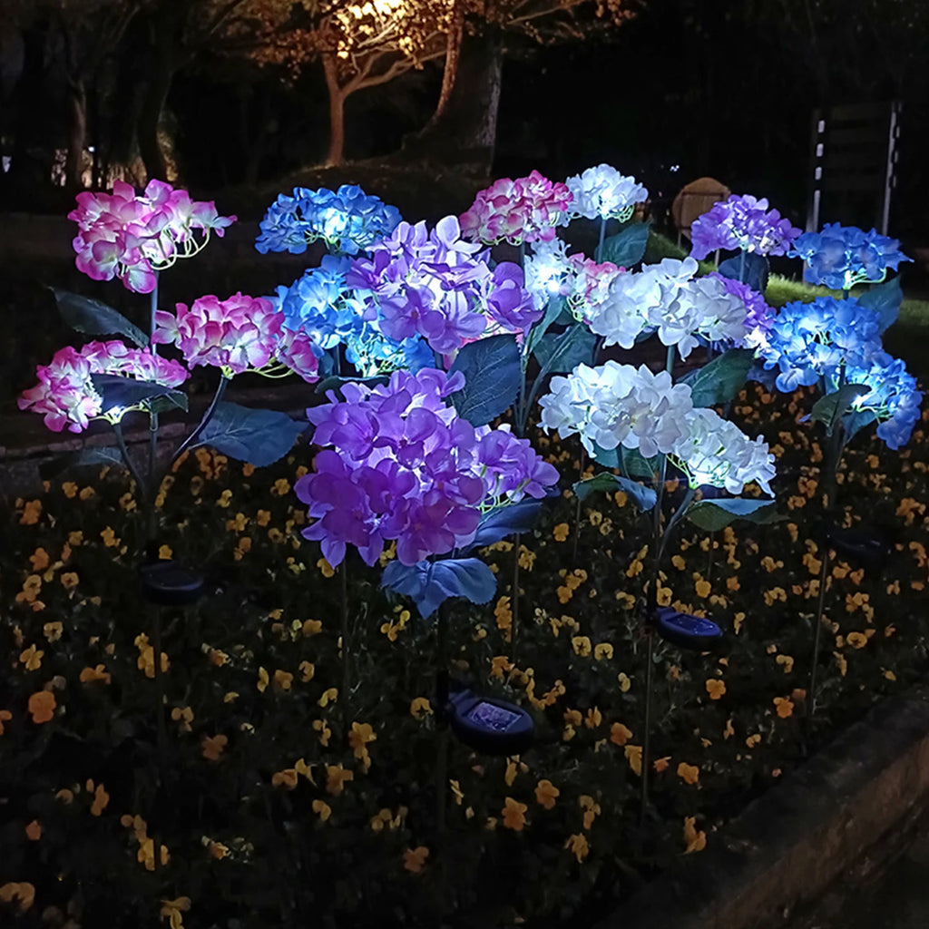 Twinkling Tree Hydrangea Lights 15H Lighting Time Adjustable Leaves