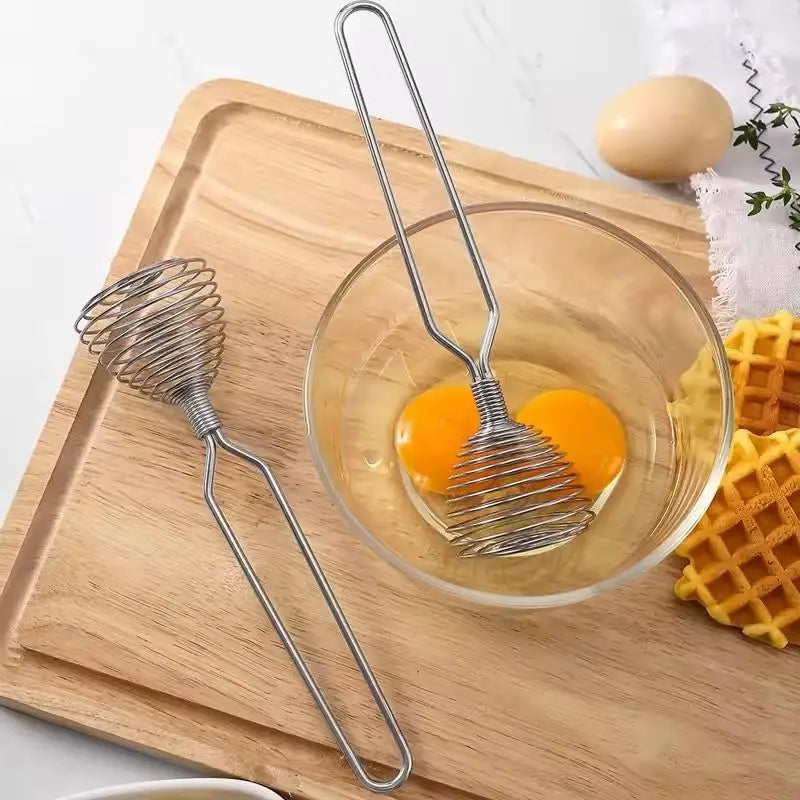 Manual Stainless Steel Spring Egg Beater & Hand Whisk Manual Egg Beater Zpaxo