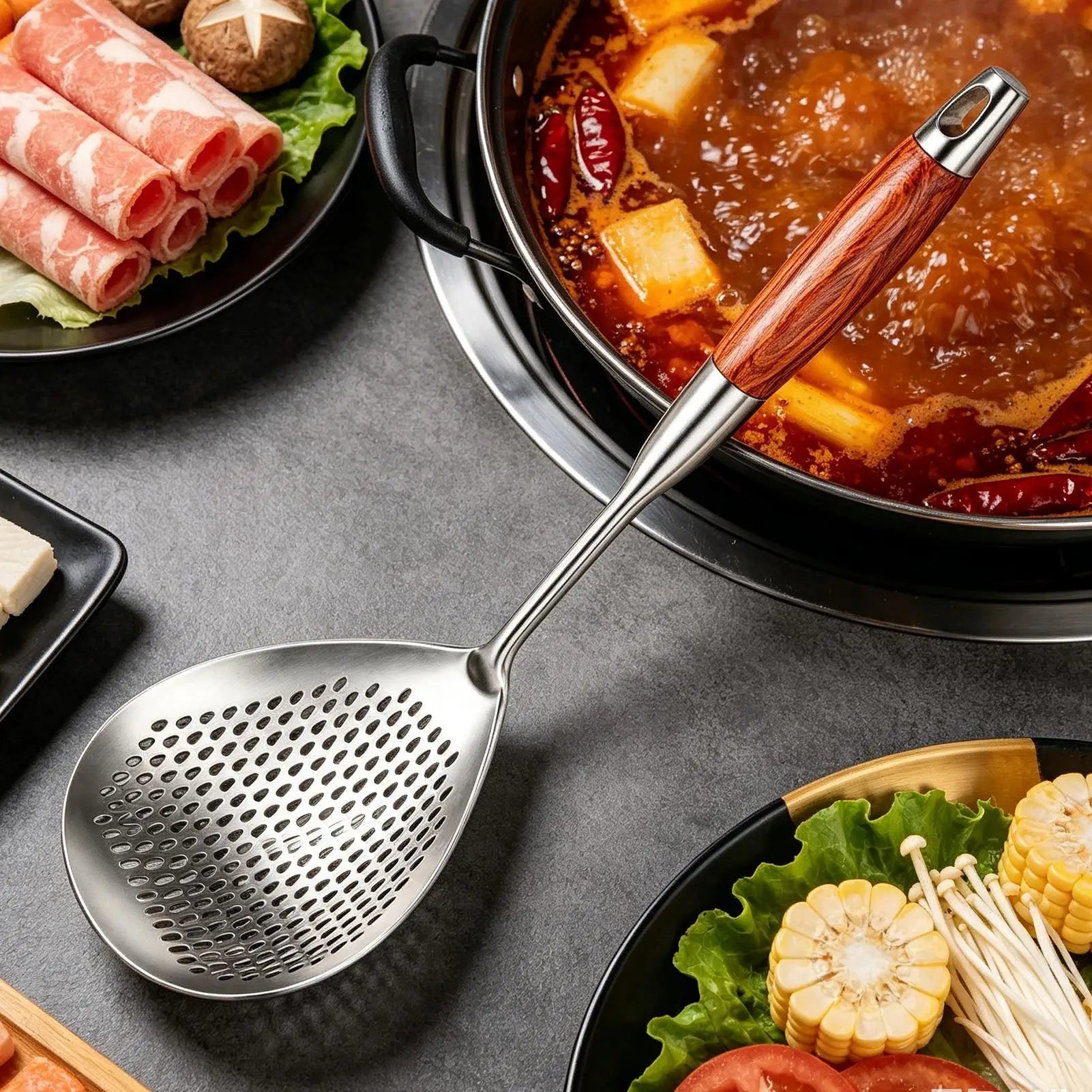 Stainless Steel Skimmer Food Ladle Cooking Skimmers Dumpling Egg Meat