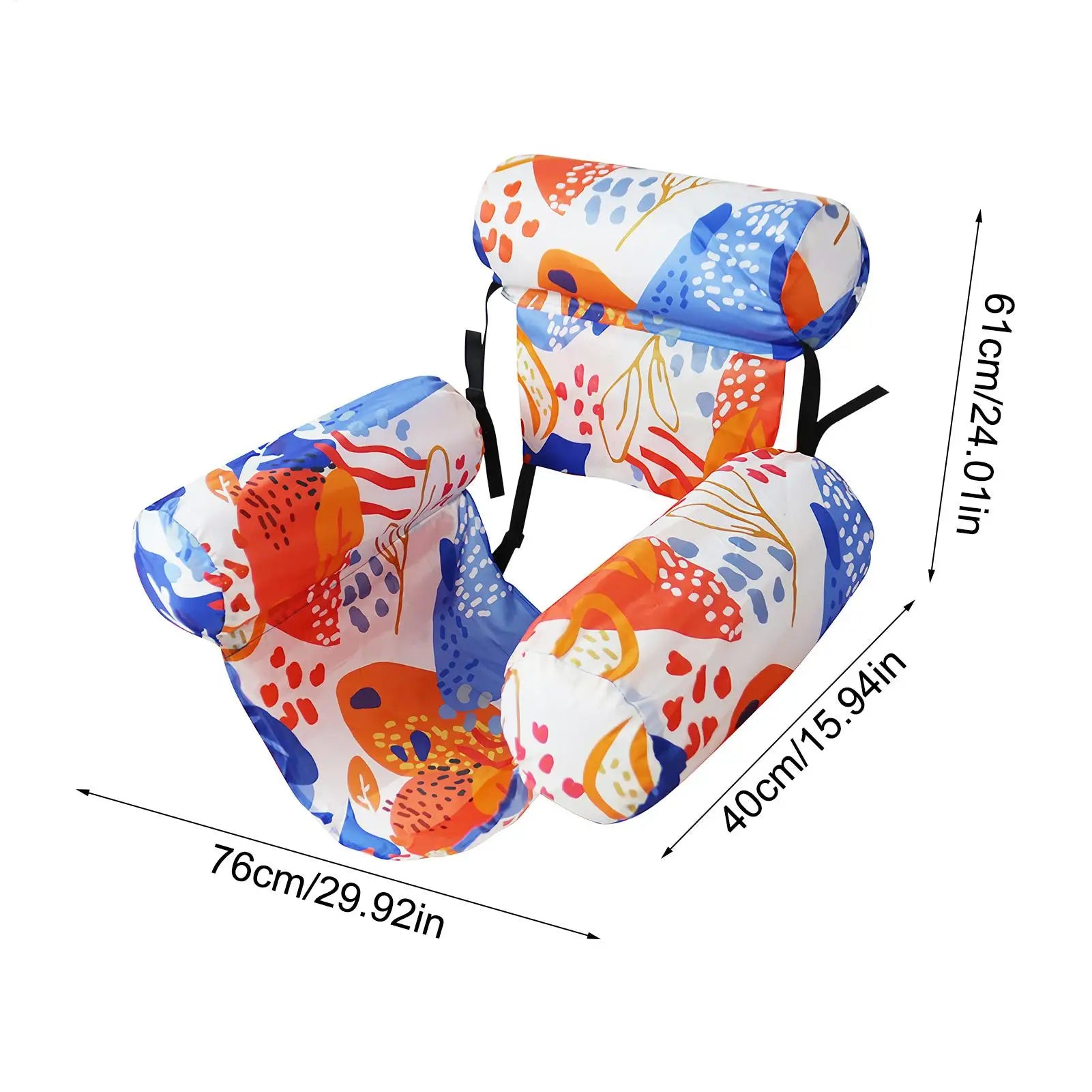 Pool Float Chair Adjustable Heavy Duty Inflatable Seat Air Pump Water