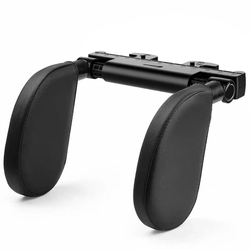 Car Headrest PU Sponge Neck Pillow Four Seasons Universal Side Sleep Zpaxo Leather Black