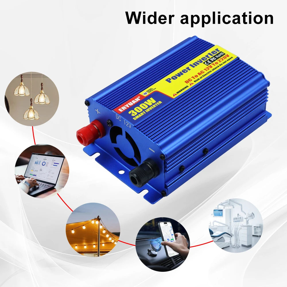 Portable Car Power Inverter 300W Multi Scenario Use Multifunctional