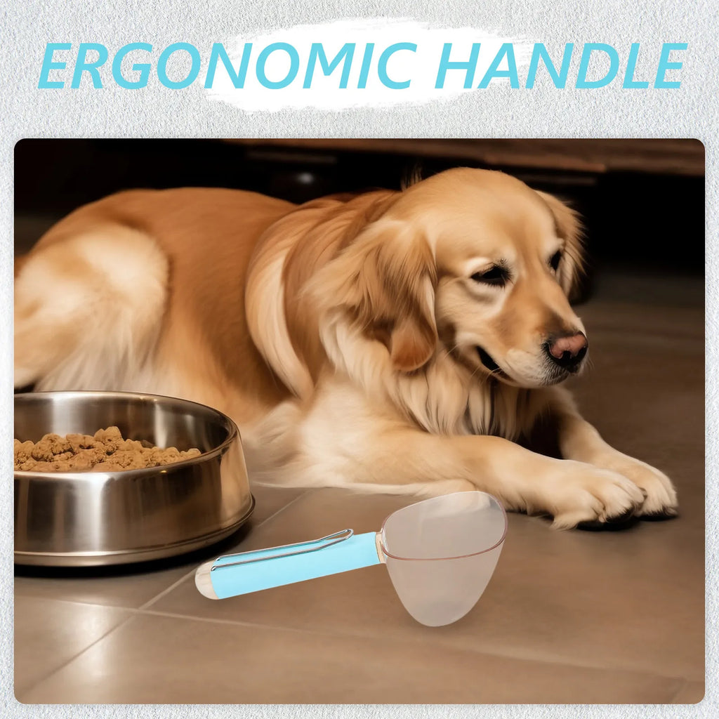 Dog Food Scoop Cat Stainless Steel Seal Clip Accurate Measuring