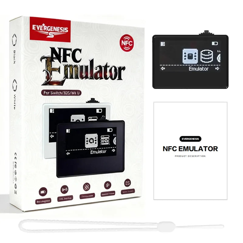 For Amiibo Smart Simulator NFC Pixl Card Support Infinite Character Swipe & Induction Burner for Switch 2/3DS/Wii U Accessories Zpaxo Amb-Black-B