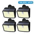 158/208 LEDs Clip On Solar Lights Outdoor Super Bright Motion Sensor 3 Lighting Modes IP65 Waterproof Flood Solar Wall Lights Zpaxo 158LED 4pcs
