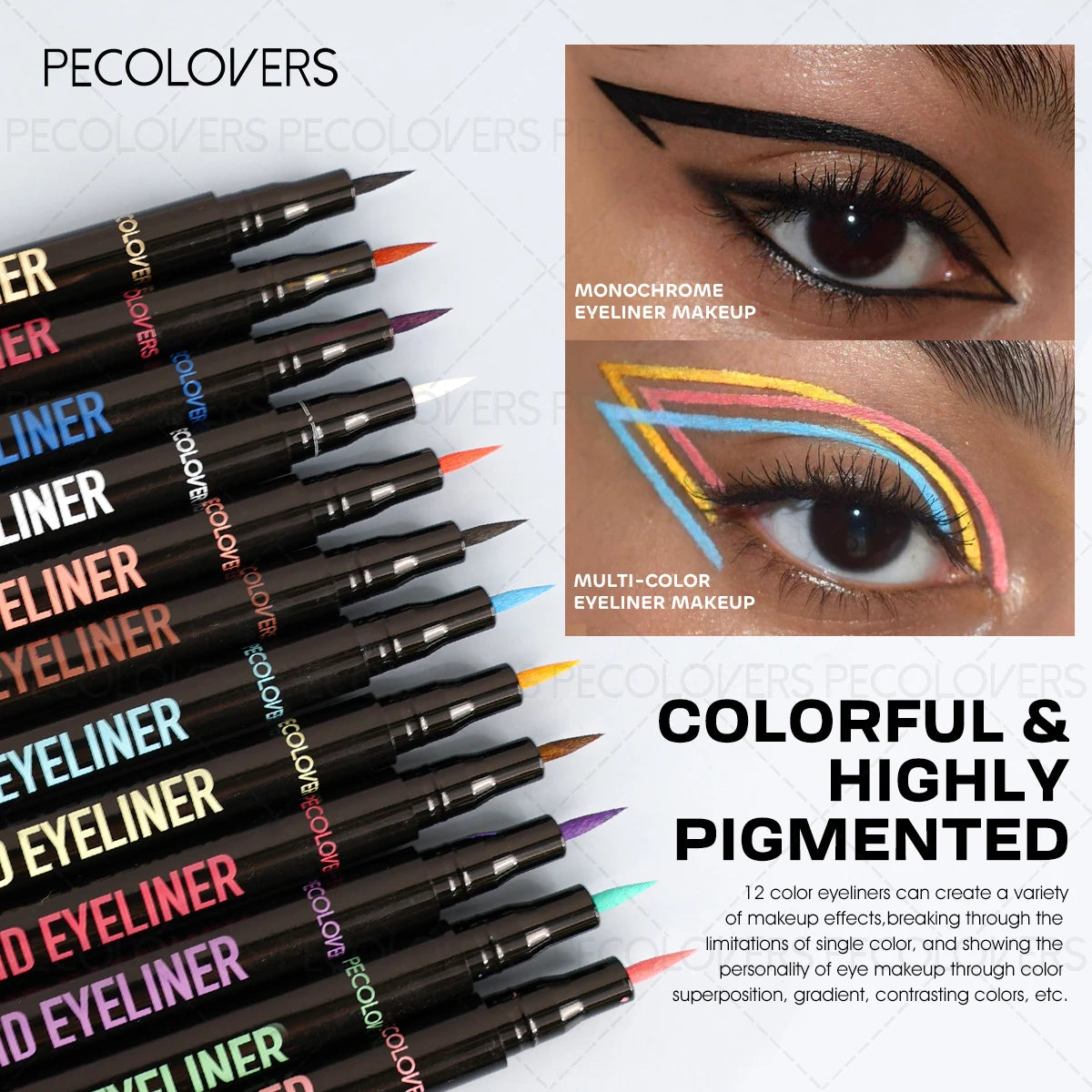 Colorful Eyeliner Liquid Pen Matte Smooth Quick Dry Waterproof Zpaxo