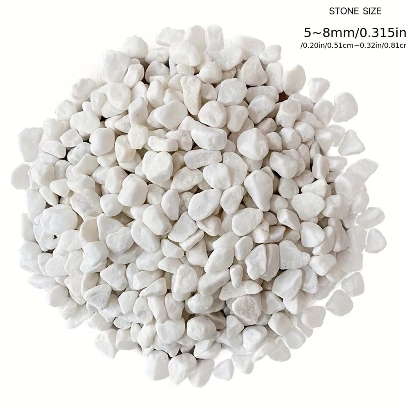 White Decorative Stones 100/200g – Aquarium, Vase & Garden Decorative Stones Zpaxo