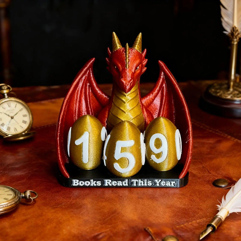 Books Read This Year Counter Dragon Shape Bookish Reading Accessory