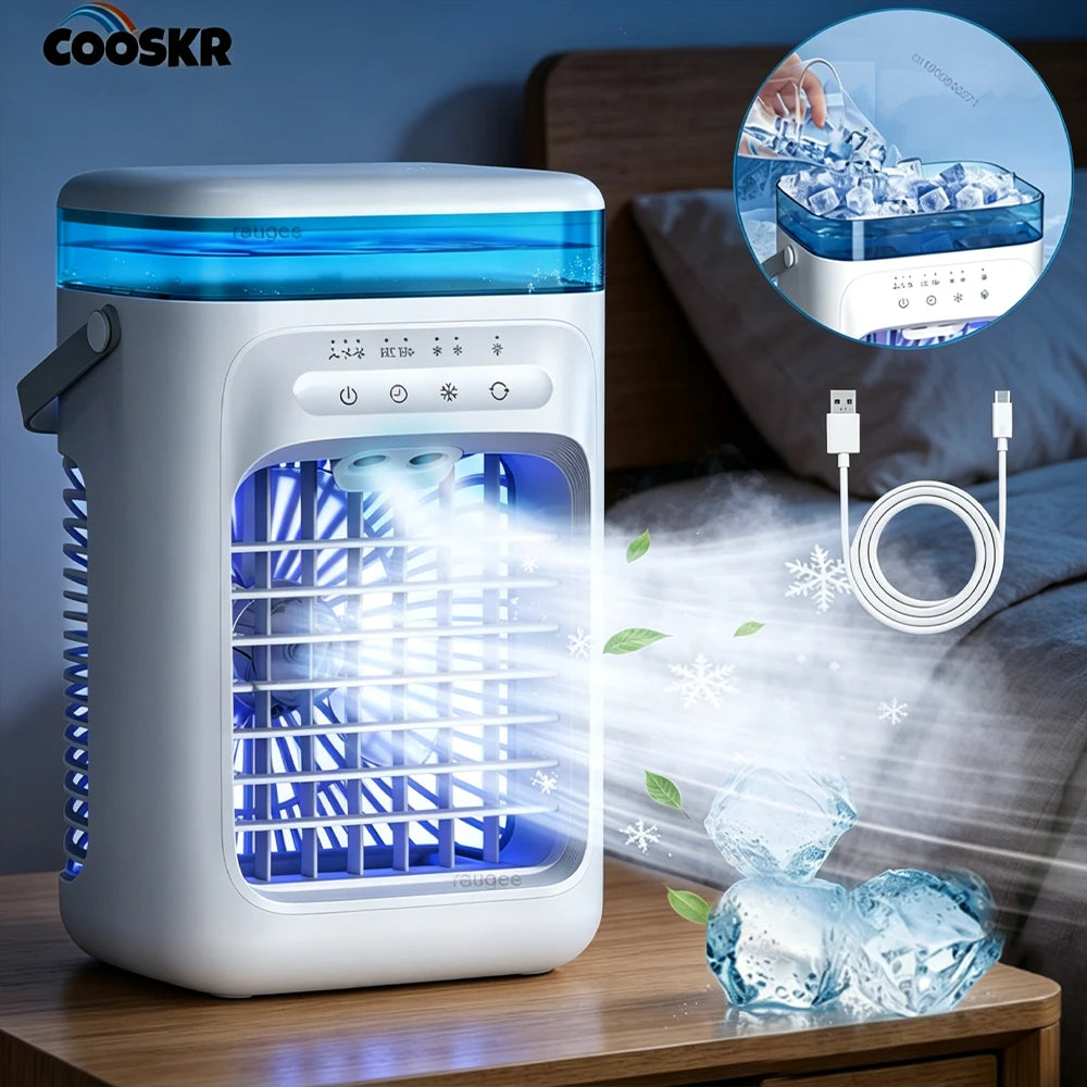 Spray Fan 1 Mini AIr Conditioner Humidifier Cooler Night Light