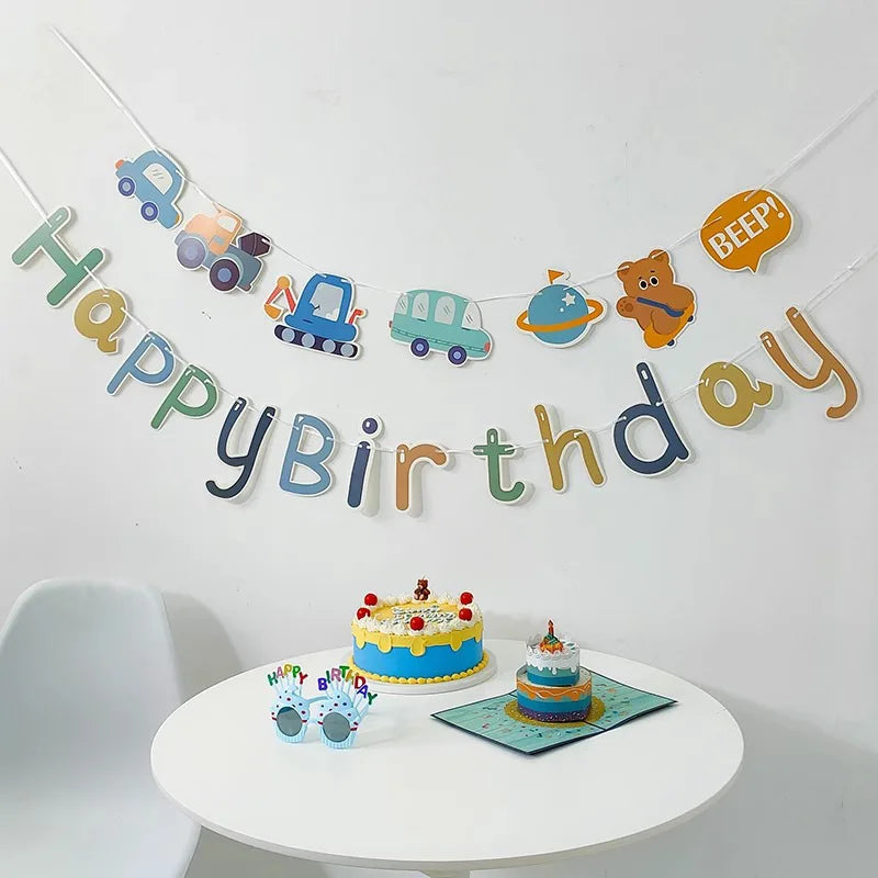 Colourful Banners Happy Birthday Letter Hanging Festive Decorations