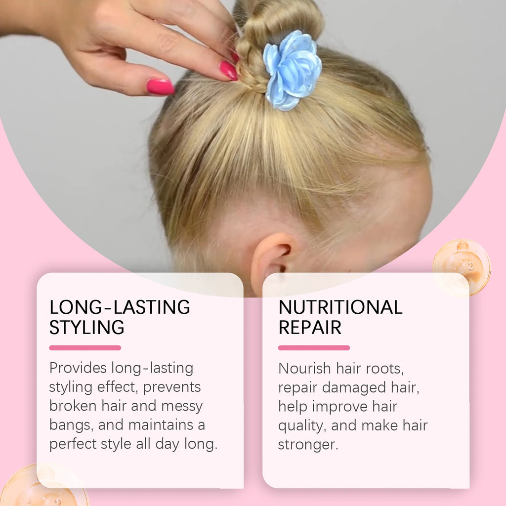 Wiieey Children's Broken Hair Finishing Cream Hair Smoothing Liquid Cream Rapid Fixed Hair Gel Not Greasy Hair Dryness Styling Zpaxo