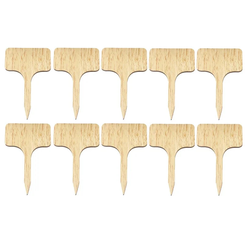 10/20/30PCS T-Type Bamboo Plant Labels Eco-Friendly Plant Sign Tags Garden Markers for Bonsai Seed Potted Herbs Flowers Zpaxo