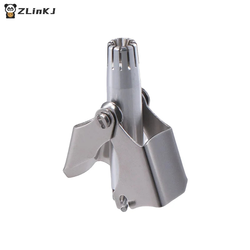 ▶1PCS Men's Stainless Steel Nose Hair Trimmer Manual Nose Hair Cleaner Washable Portable Ear Hair Removal Clipper Cutting Tool Zpaxo