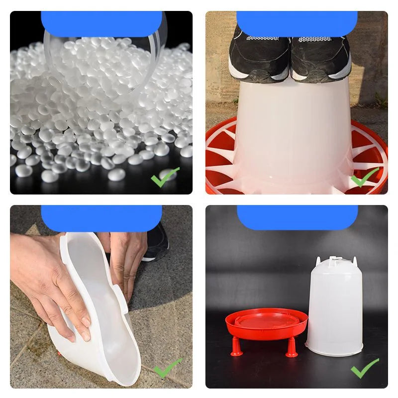 Poultry Automatic Drinking Bucket Goblet Feeder Barrel Water Quail