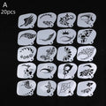 8 Face Paint Stencils Professional Body Art Adults Kids Easily Use Zpaxo A