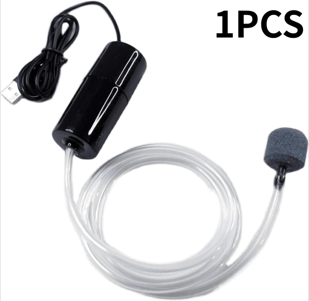 Portable USB Aquarium Air Pump – Quiet Copper Core Aerator