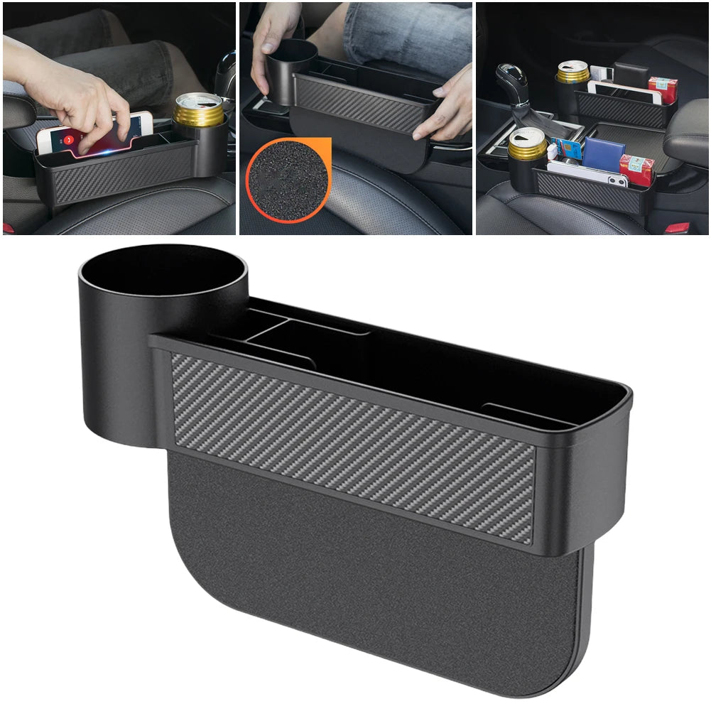 Car Seat Crevice Storage Box Gap Filler Cup Holder Slit Organizer