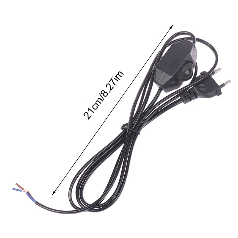 1Pcs 1.8M Extension Cord With Dimmer EU Plug Control Switch Power Cable Cord EU Plug For Table Lamp 220V Electricity Wire Zpaxo