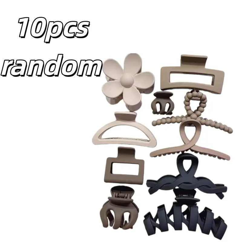 Set of 10 Hair Claw Clips – Versatile for Daily, Party, Beach, Beautiful Gift Friends Zpaxo 10pcs random