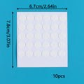 10Sheets Acrylic Double-Sided Adhesive Tape Round 10mm*30 Grains No Trace Nano Waterproof Adhesive Sticker Home Party Decor Zpaxo 10Pcs
