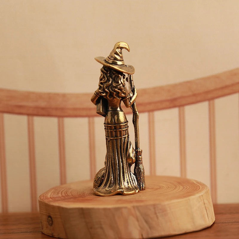 Broom Moon Witch Ornament Suitable for Home and Office Decoration Magic Witch Ornament Home Decoration Zpaxo 1pc