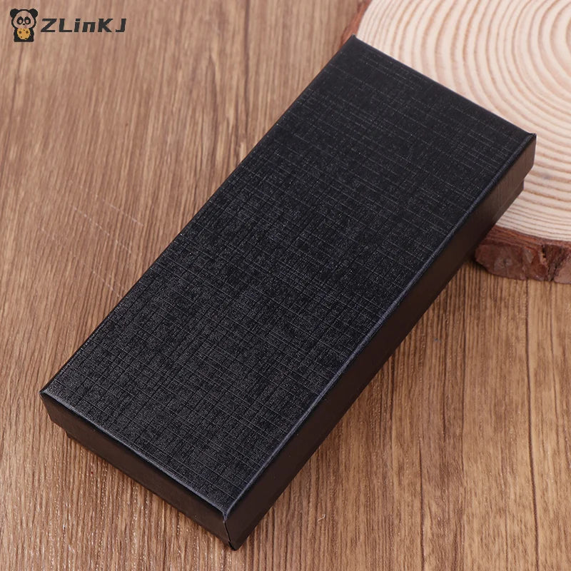 ▶1Pcs Black Rectangle Container Watch Box Travel Watches Jewelry Paper Boxes Gift Cases With Sponge Zpaxo